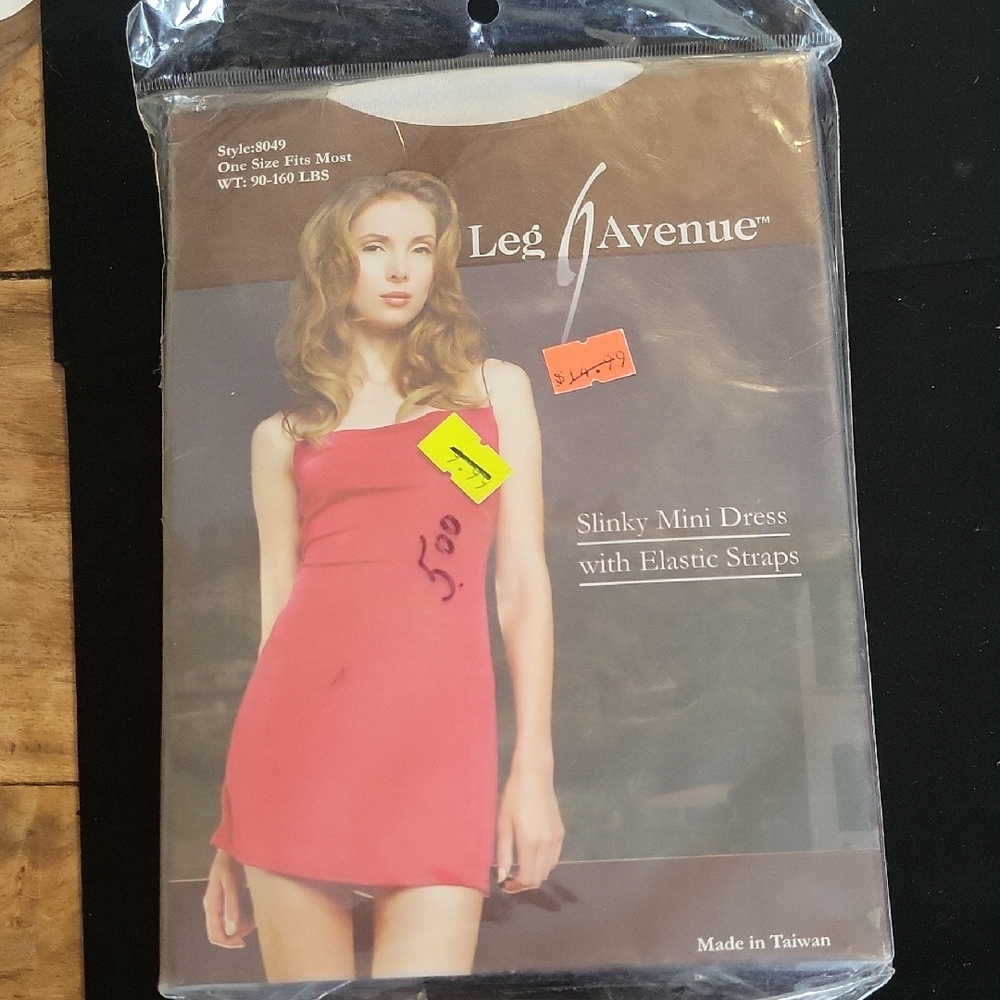 Leg Avenue White Mini Dress with Elastic Straps. THIS IS WHITE NOT RED